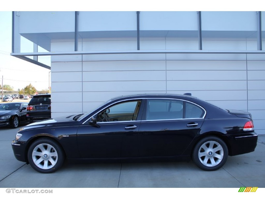 2008 7 Series 750Li Sedan - Monaco Blue Metallic / Beige photo #3