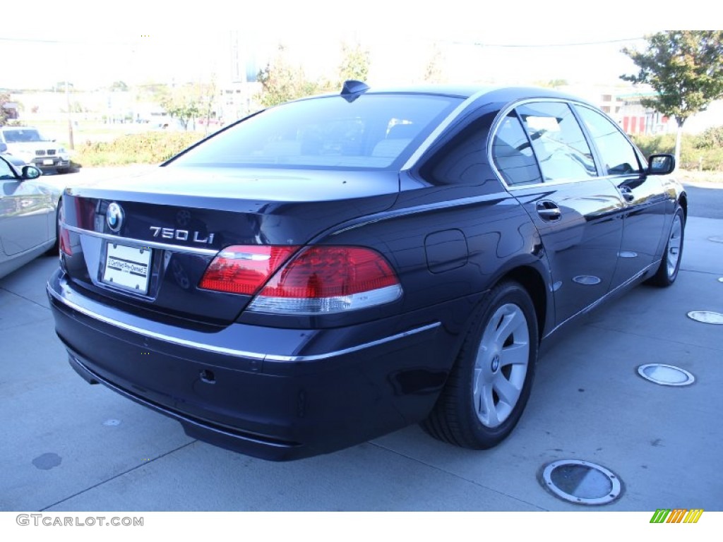 2008 7 Series 750Li Sedan - Monaco Blue Metallic / Beige photo #6