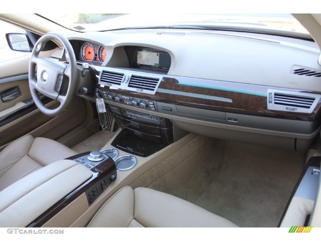 2008 7 Series 750Li Sedan - Monaco Blue Metallic / Beige photo #10
