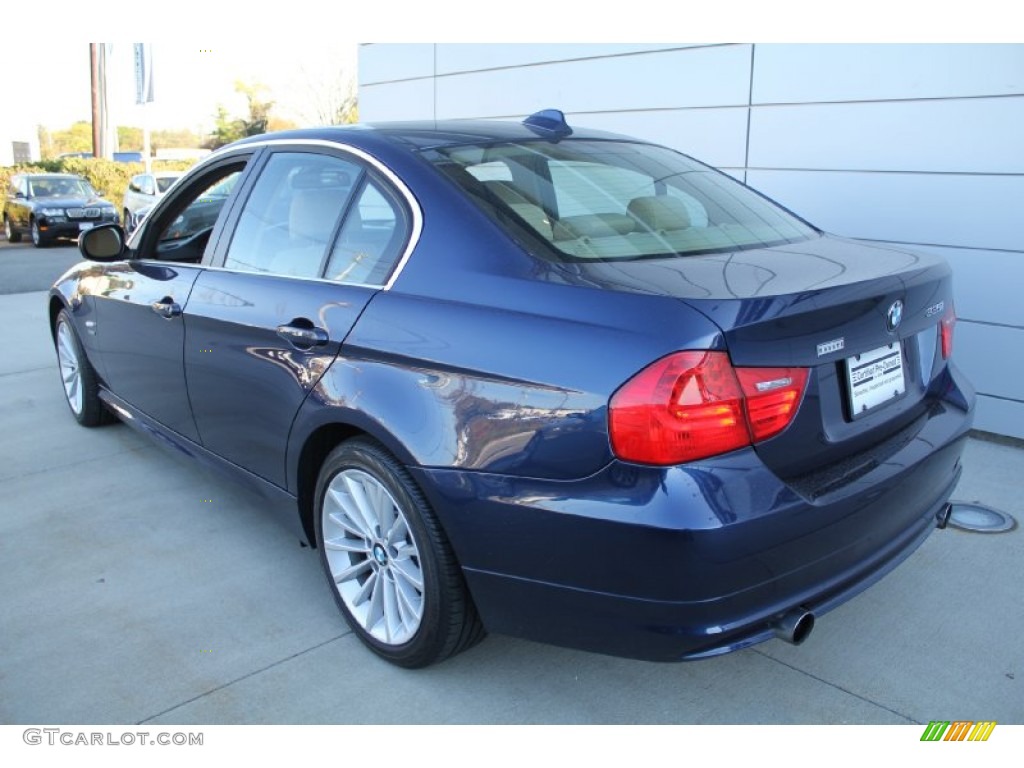 2011 3 Series 335i xDrive Sedan - Deep Sea Blue Metallic / Beige photo #4