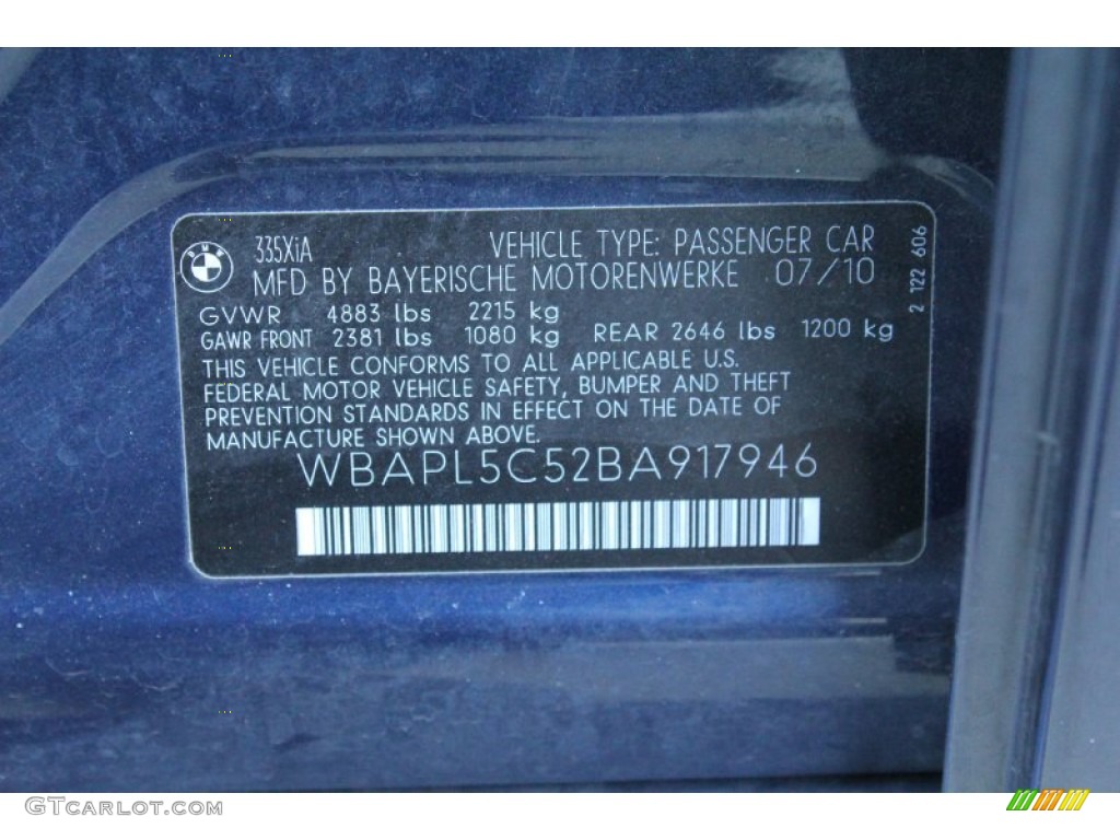 2011 3 Series 335i xDrive Sedan - Deep Sea Blue Metallic / Beige photo #15