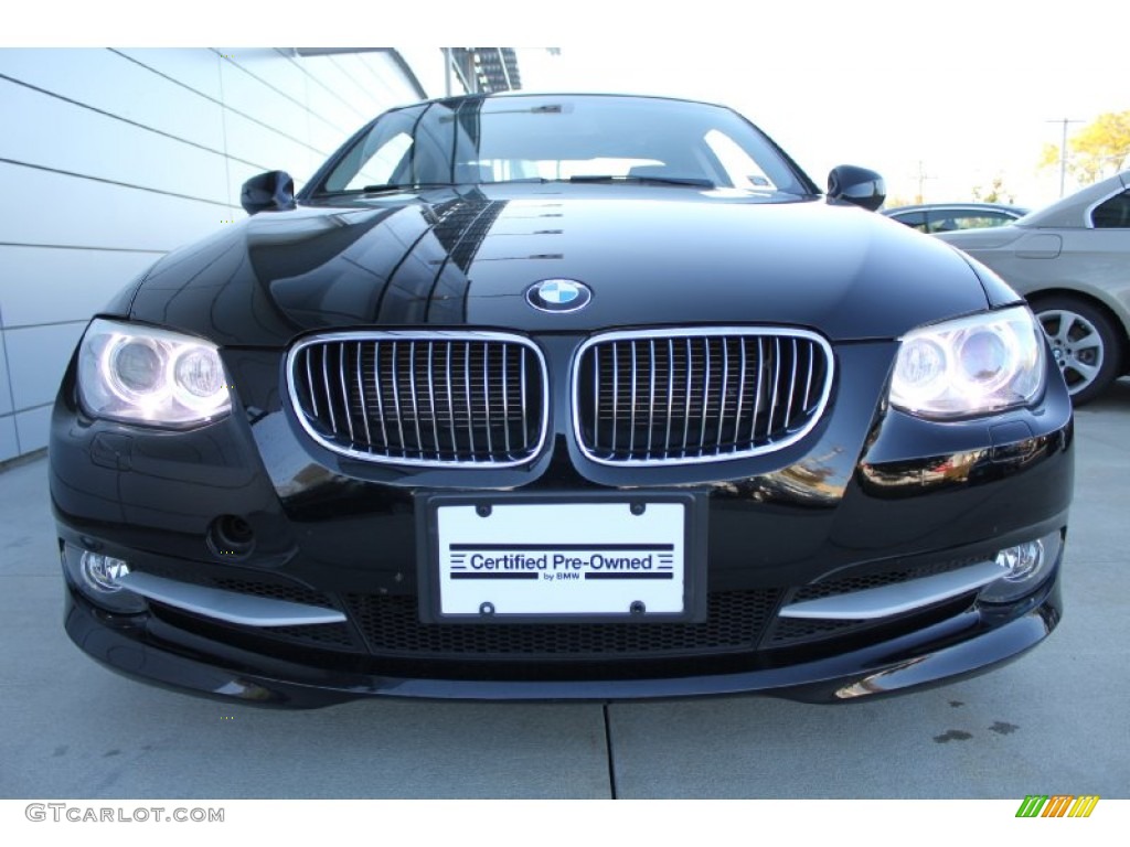 2011 3 Series 328i xDrive Coupe - Jet Black / Black photo #2