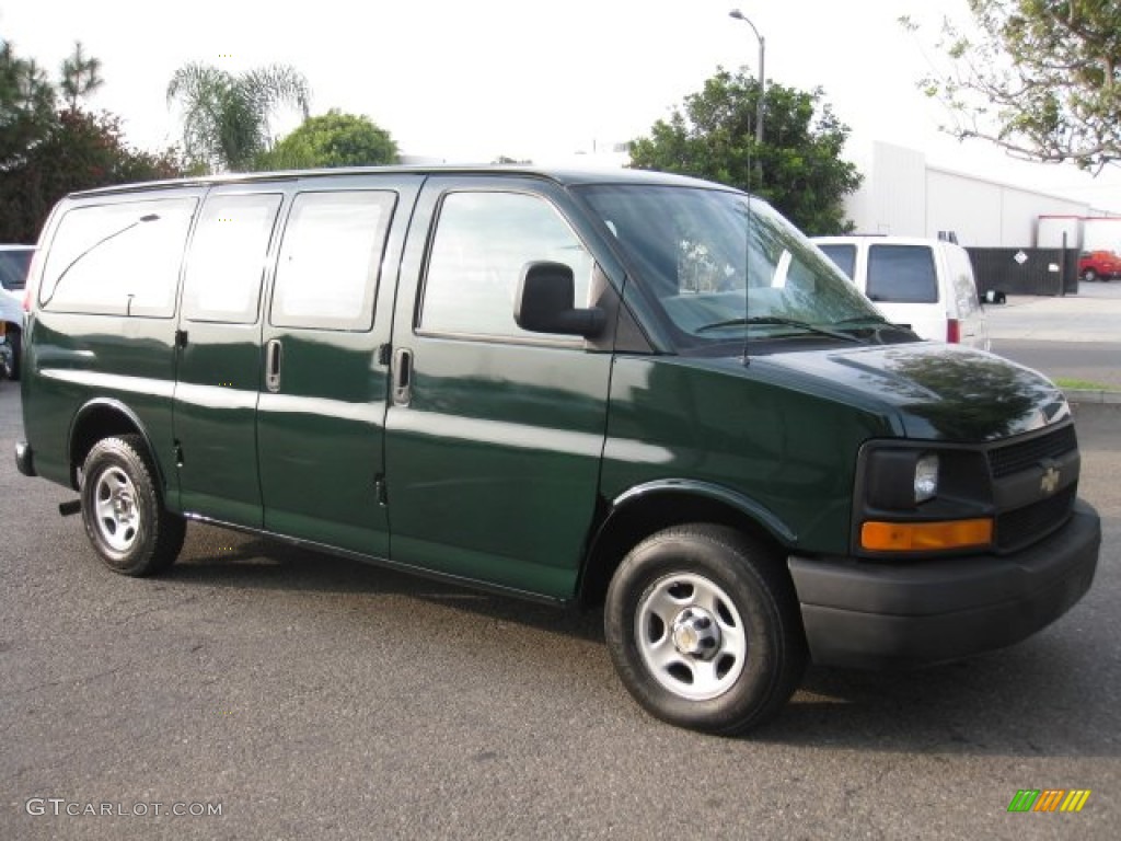 Dark Green Metallic Chevrolet Express