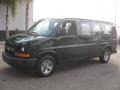 2005 Dark Green Metallic Chevrolet Express 1500 LS Passenger Van  photo #3