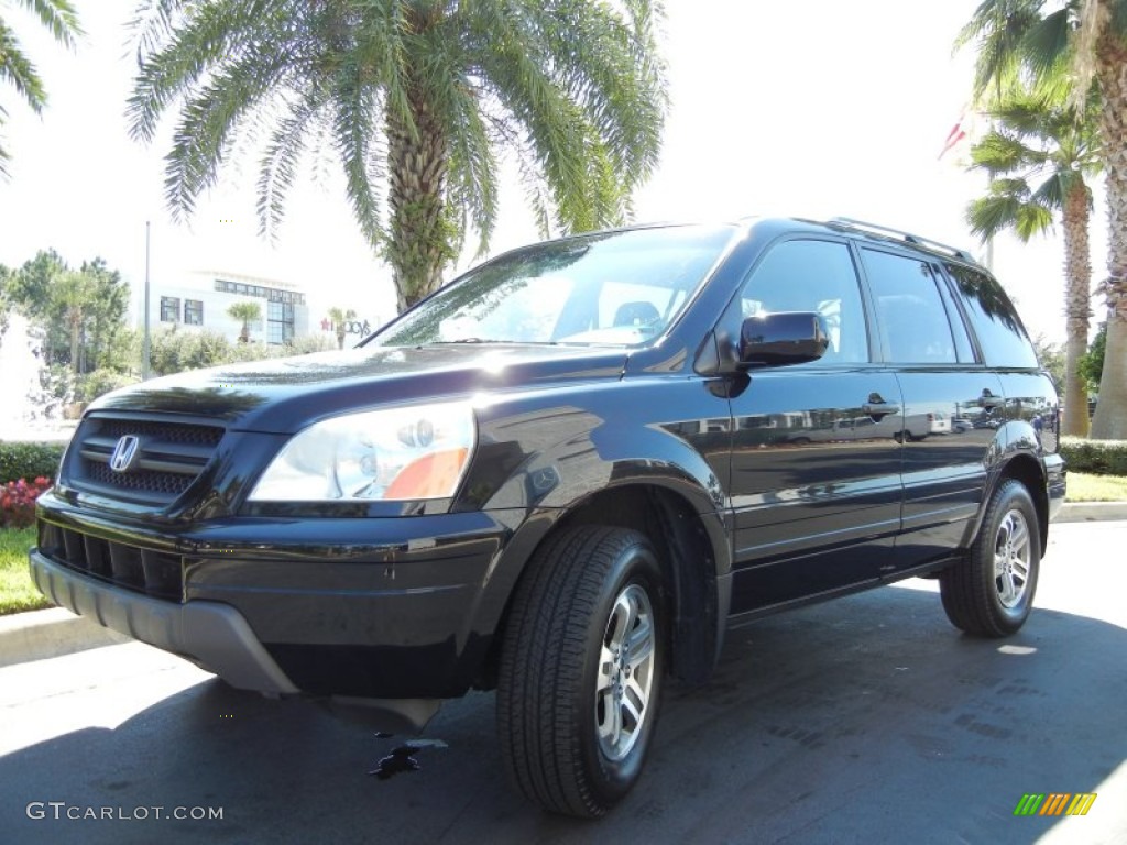 2004 Pilot EX-L 4WD - Nighthawk Black Pearl / Saddle photo #2