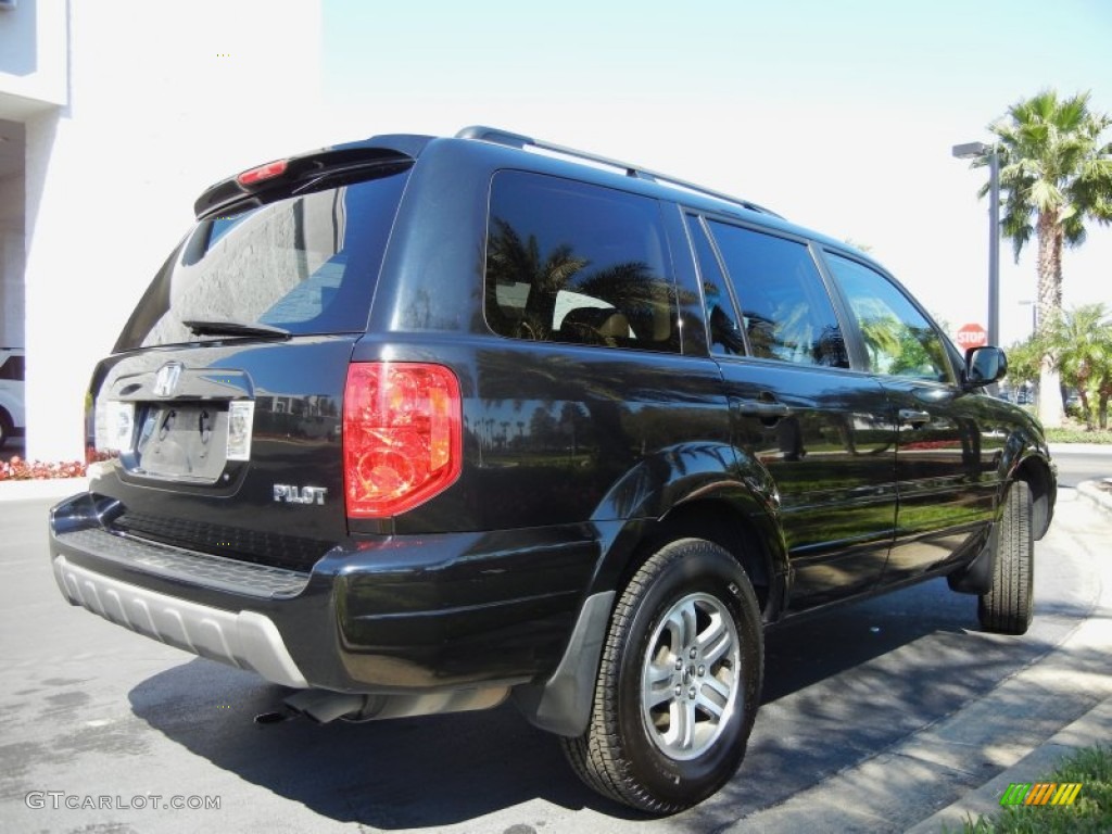 2004 Pilot EX-L 4WD - Nighthawk Black Pearl / Saddle photo #6