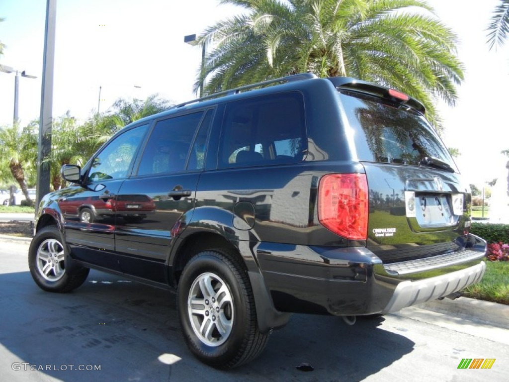 2004 Pilot EX-L 4WD - Nighthawk Black Pearl / Saddle photo #8