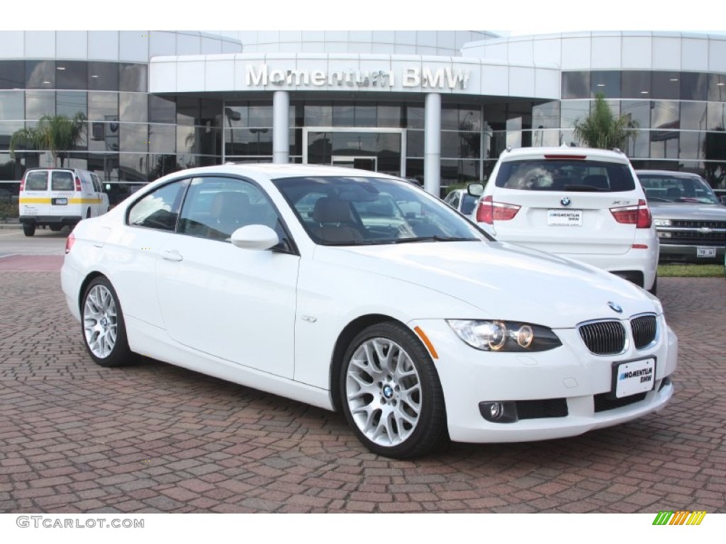 2009 3 Series 328i Coupe - Alpine White / Saddle Brown Dakota Leather photo #1