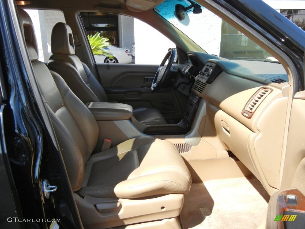 2004 Pilot EX-L 4WD - Nighthawk Black Pearl / Saddle photo #17