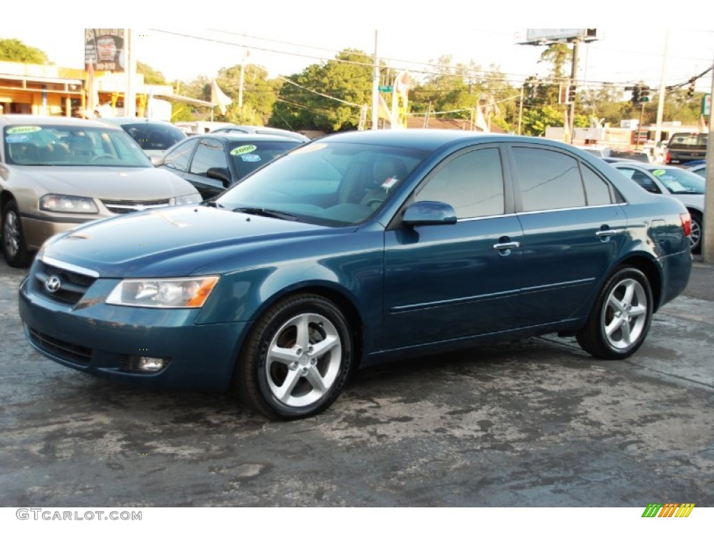 2006 Sonata GLS V6 - Aquamarine Pearl / Beige photo #1