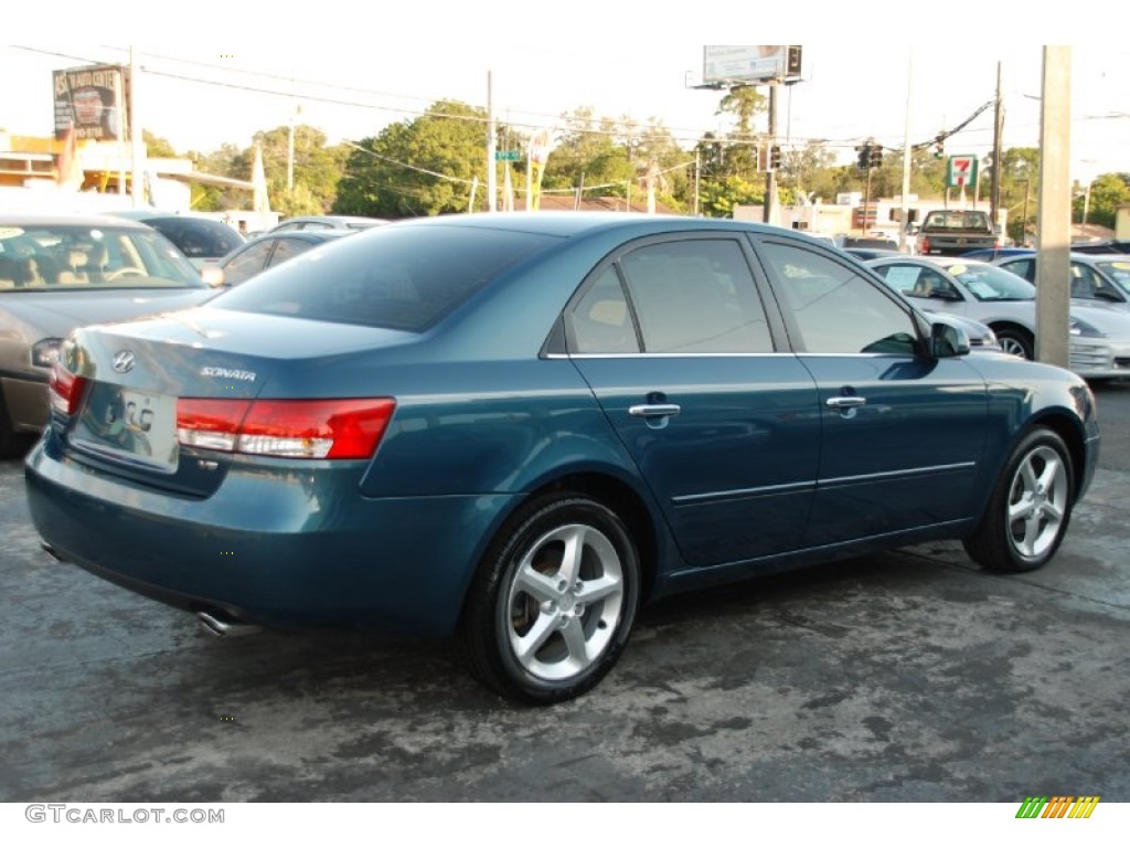 2006 Sonata GLS V6 - Aquamarine Pearl / Beige photo #4