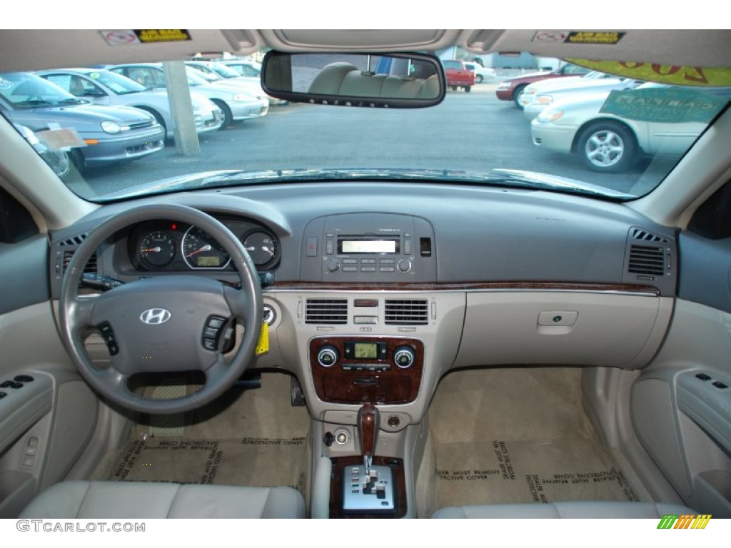 2006 Sonata GLS V6 - Aquamarine Pearl / Beige photo #8