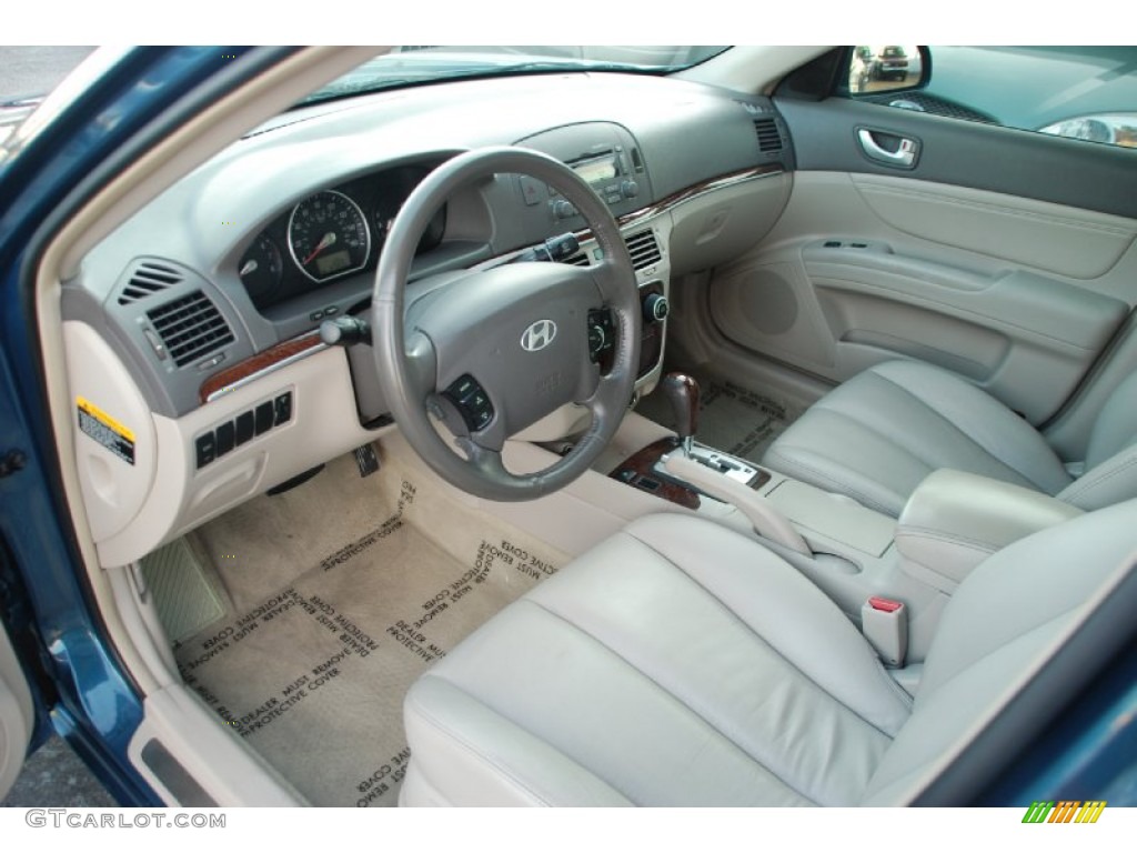 2006 Sonata GLS V6 - Aquamarine Pearl / Beige photo #14
