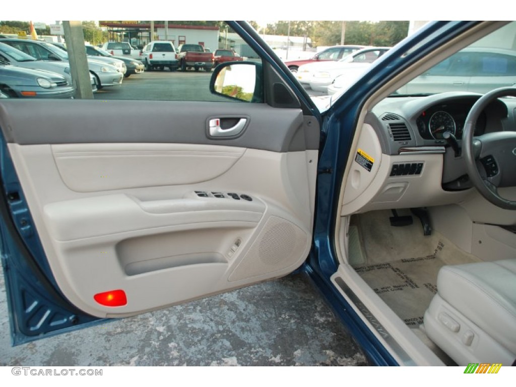2006 Sonata GLS V6 - Aquamarine Pearl / Beige photo #17