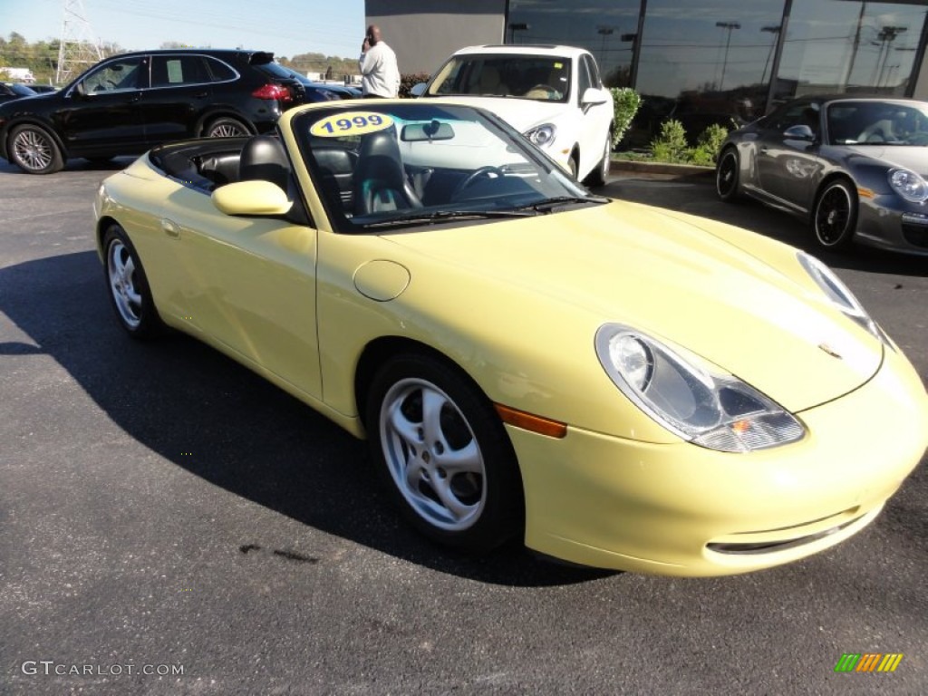 1999 911 Carrera Cabriolet - Pastel Yellow / Black photo #4