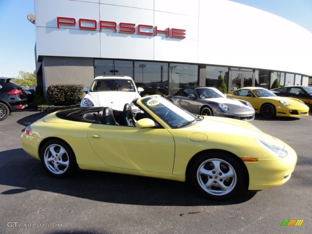 1999 911 Carrera Cabriolet - Pastel Yellow / Black photo #6