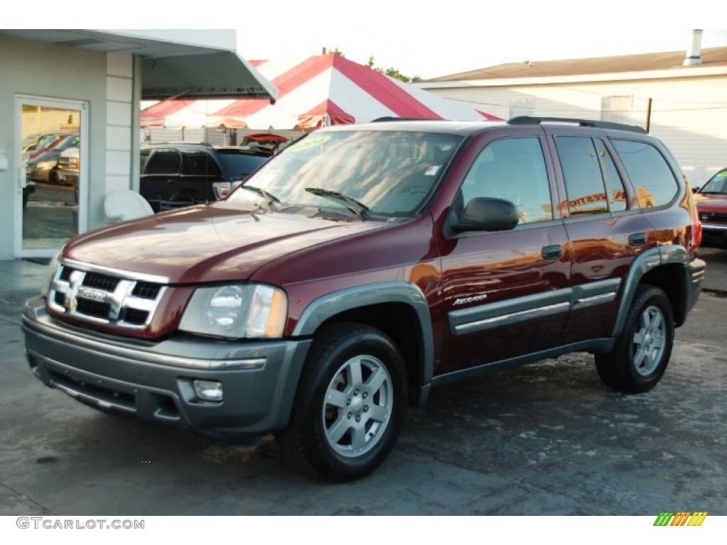 2004 Ascender S - Napa Red Metallic / Pewter photo #9