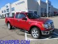 2010 Red Candy Metallic Ford F150 Lariat SuperCab 4x4  photo #1