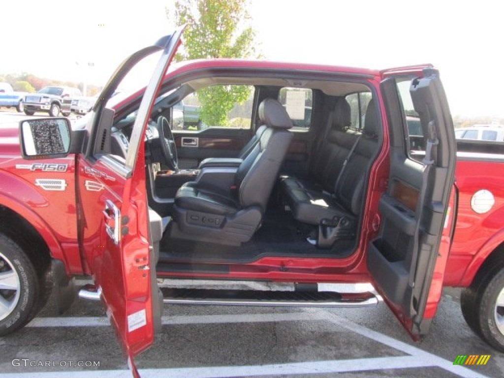 2010 F150 Lariat SuperCab 4x4 - Red Candy Metallic / Black photo #12