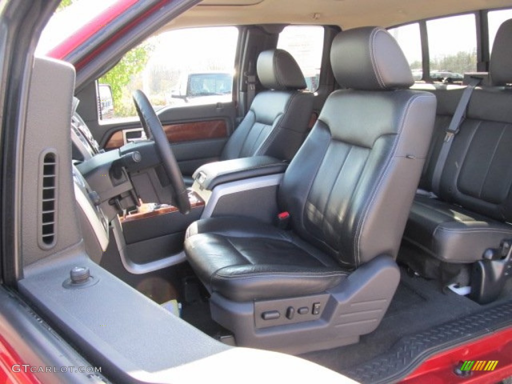 2010 F150 Lariat SuperCab 4x4 - Red Candy Metallic / Black photo #14