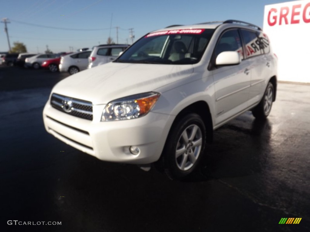 2008 RAV4 Limited - Blizzard Pearl White / Taupe photo #3