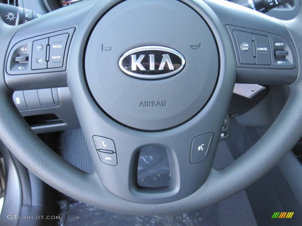 2012 Kia Forte Koup EX Black Steering Wheel Photo #55698776