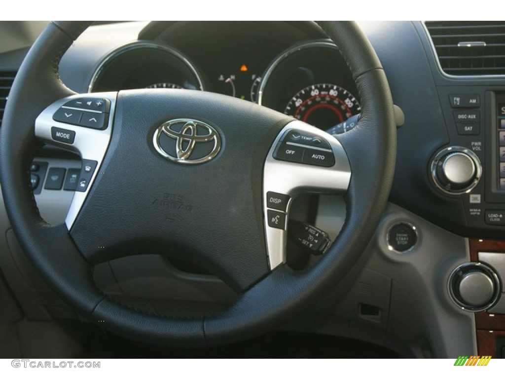 2012 Toyota Highlander Limited 4WD Ash Steering Wheel Photo #55699487