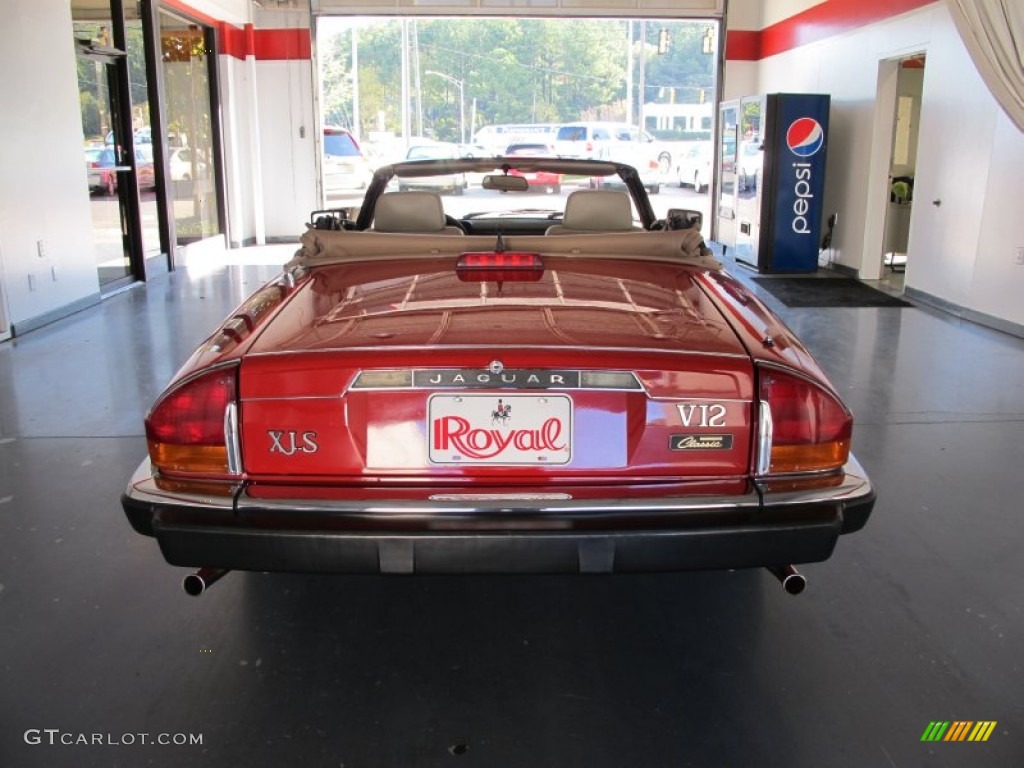 1990 XJ XJS Convertible - Signal Red / Beige/Red photo #3