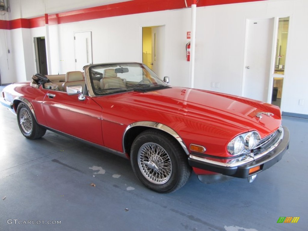 Signal Red 1990 Jaguar XJ XJS Convertible Exterior Photo #55699691