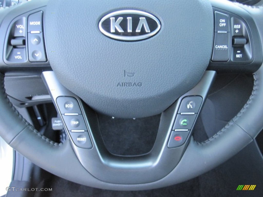 2012 Kia Optima SX Black Steering Wheel Photo #55699697