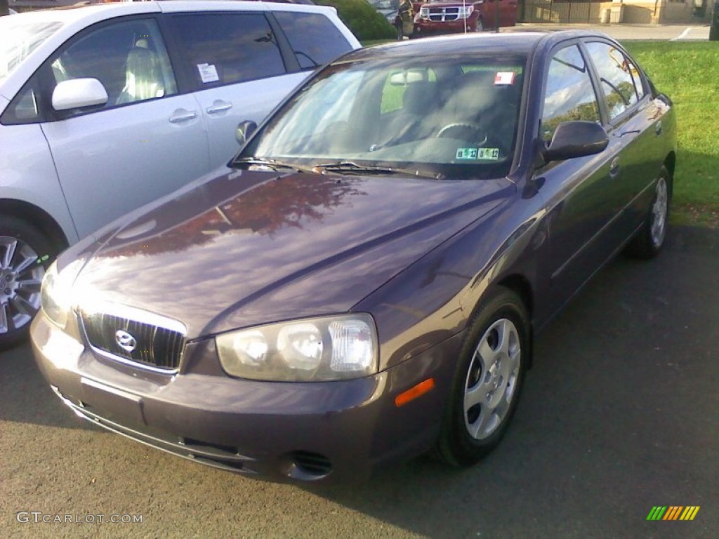 2001 Elantra GLS - Midnight Gray / Gray photo #1