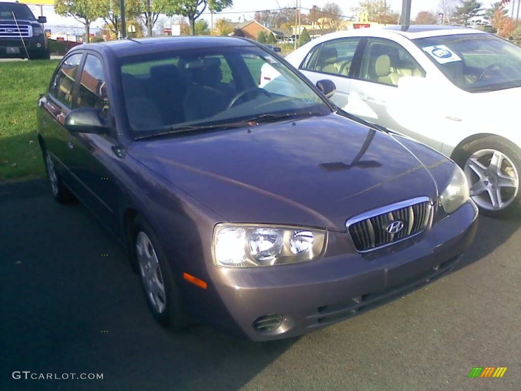 2001 Elantra GLS - Midnight Gray / Gray photo #2