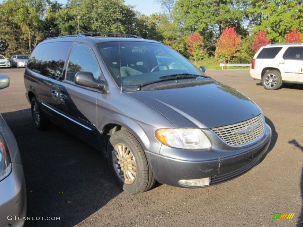 2001 Town & Country Limited - Steel Blue Pearl / Navy Blue photo #1