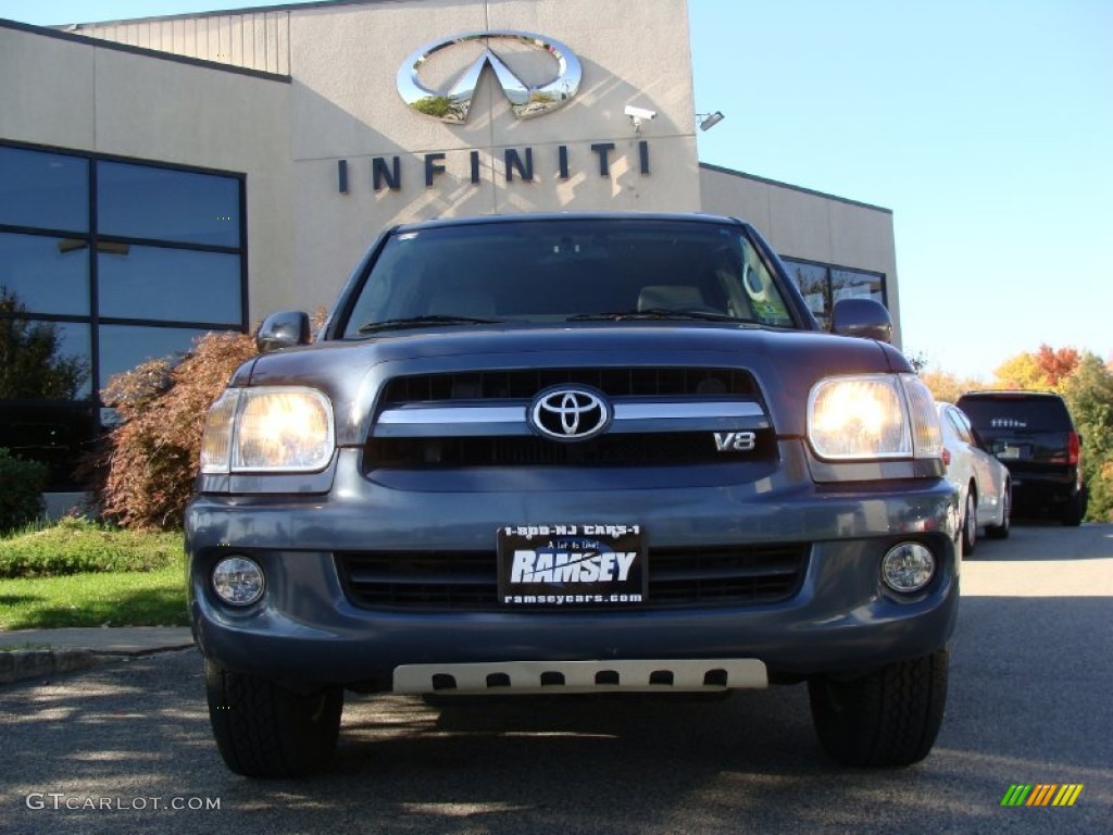 2005 Sequoia SR5 4WD - Blue Steel Metallic / Light Charcoal photo #2