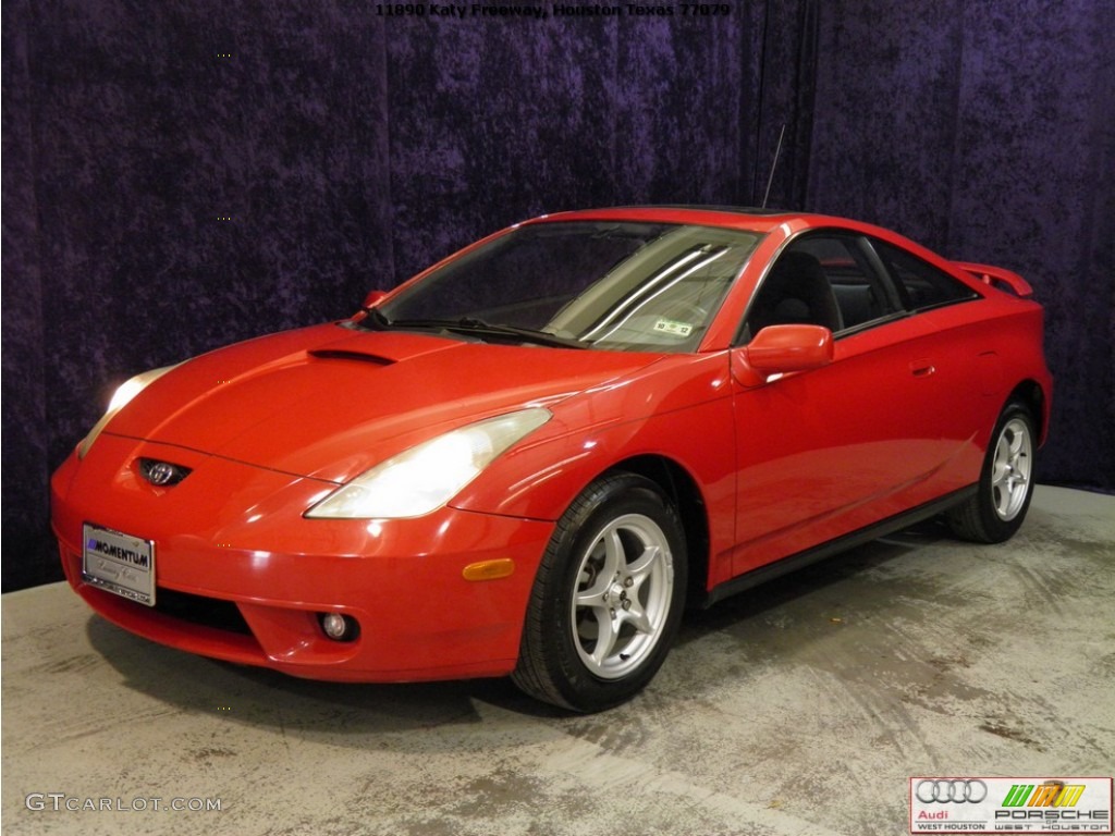 2000 Celica GT - Absolutely Red / Black/Blue photo #2