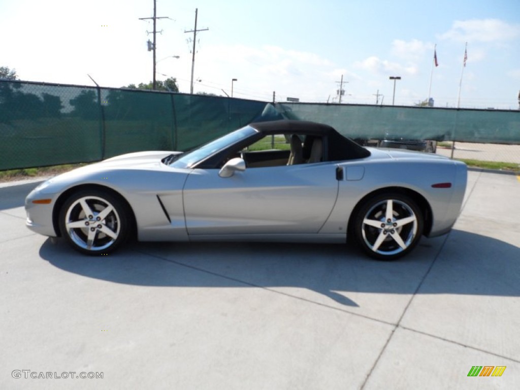 2008 Corvette Convertible - Machine Silver Metallic / Cashmere photo #6