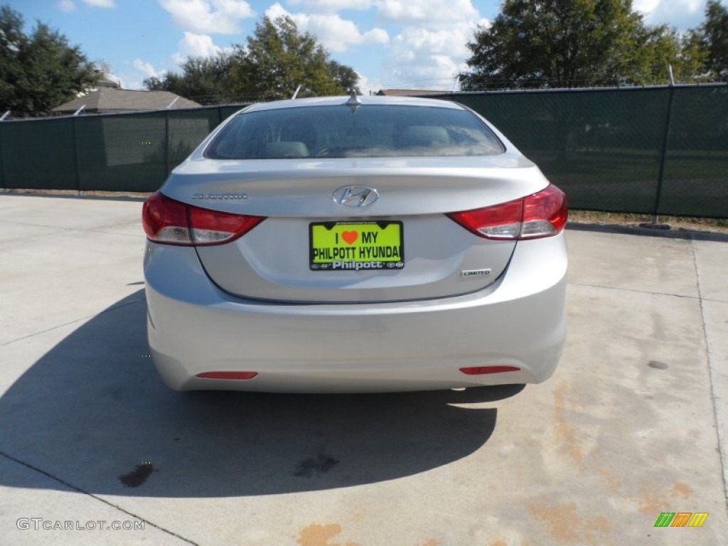 2012 Elantra Limited - Shimmering Silver / Gray photo #4