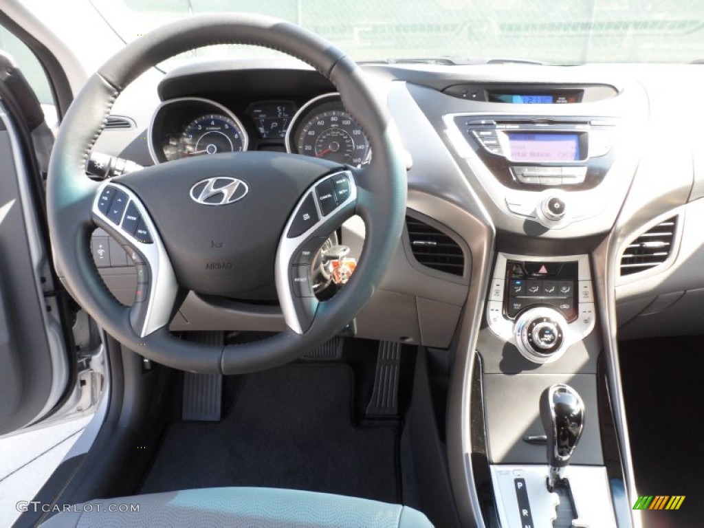 2012 Hyundai Elantra Limited Gray Dashboard Photo #55708424