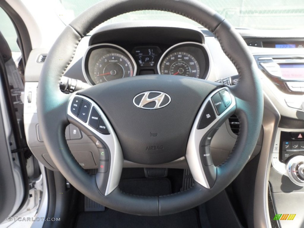 2012 Hyundai Elantra Limited Gray Steering Wheel Photo #55708439