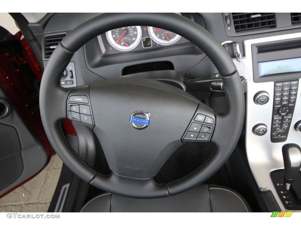2012 Volvo C70 T5 Off Black Steering Wheel Photo #55709929