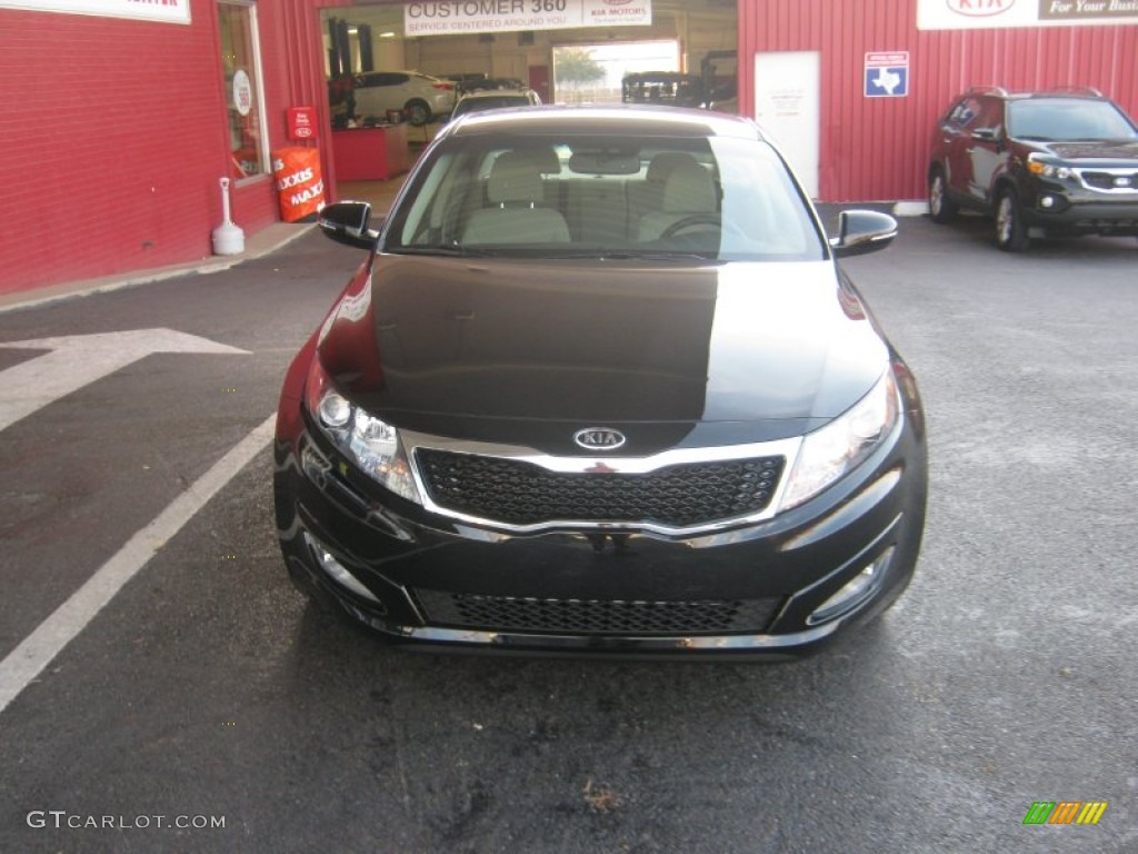 2012 Optima EX - Ebony Black / Black photo #8