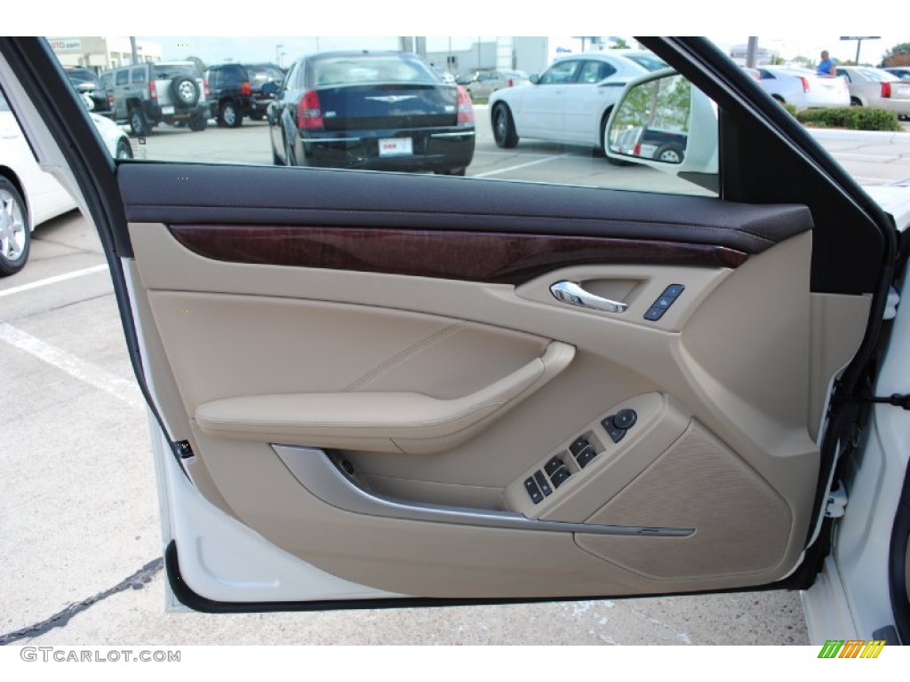 2008 Cadillac CTS Sedan Cashmere/Cocoa Door Panel Photo #55713013