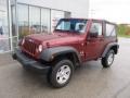 2009 Red Rock Crystal Pearl Coat Jeep Wrangler X 4x4  photo #2