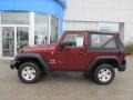 2009 Red Rock Crystal Pearl Coat Jeep Wrangler X 4x4  photo #3