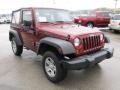 2009 Red Rock Crystal Pearl Coat Jeep Wrangler X 4x4  photo #10