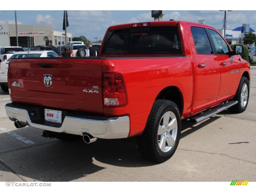 2012 Ram 1500 Big Horn Crew Cab 4x4 - Flame Red / Dark Slate Gray/Medium Graystone photo #5