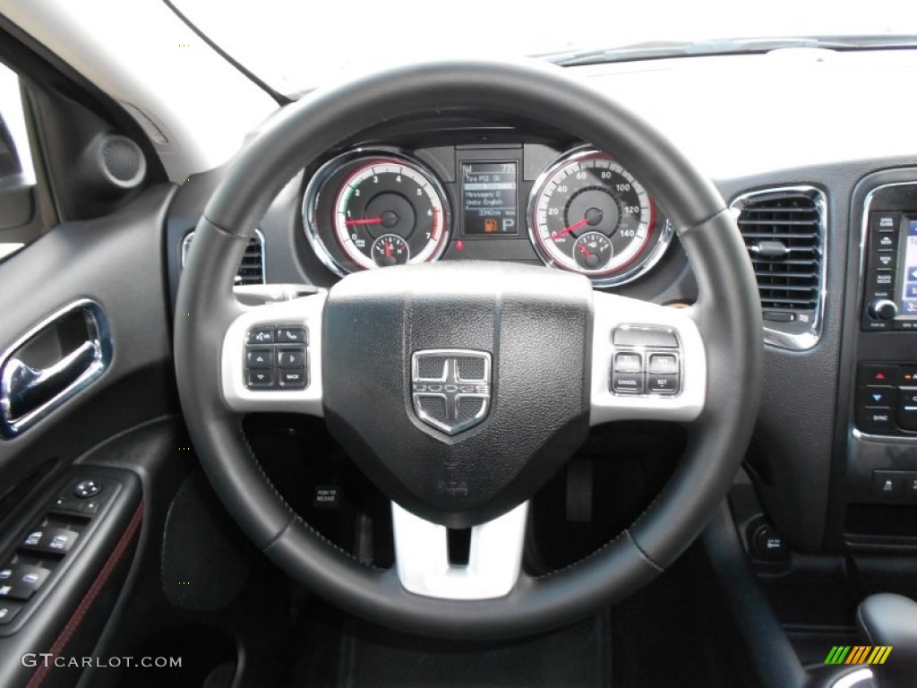 2011 Dodge Durango R/T 4x4 Black Steering Wheel Photo #55714257
