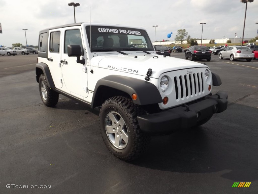 Bright White 2011 Jeep Wrangler Unlimited Rubicon 4x4 Exterior Photo #55717444