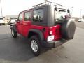 2009 Flame Red Jeep Wrangler Unlimited X 4x4  photo #7