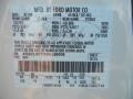 WS: White Suede 2009 Mercury Mariner VOGA Package Color Code
